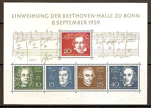 BRD Block 2 ** Einweihung der Beethovenhalle Bonn 1959 (2015367)