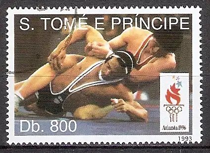Sao Tome & Principe 1458 o Olympiade Atlanta 1996 / Ringen (201863)
