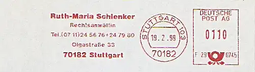 Freistempel F29 0745 Stuttgart - RA Schlenker (#156)