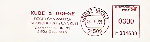 Freistempel F334630 Geesthacht - Kube & Doege (#317)