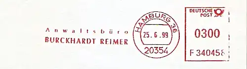 Freistempel F340458 Hamburg - Anwaltsbüro Reimer (#315)