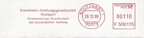Freistempel F506125 Stuttgart - Eisenbahn Siedlungsgesellschaft (#76)