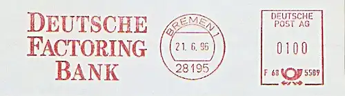 Freistempel F68 5589 Bremen - Deutsche Factoring Bank (#194)