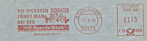 Freistempel F70 2300 Stuttgart - Sparda Bank (Abb. Fische (#116)