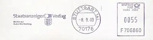 Freistempel F706860 Stuttgart - Staatsanzeiger Verlag (#61)