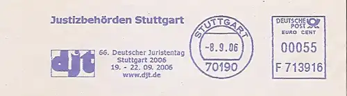 Freistempel F713916 Stuttgart - Justizbehörden - Deutscher Juristentag 2006 (#355)