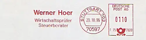 Freistempel F75 7820 Stuttgart - Steuerberater Werner Hoer (#205)
