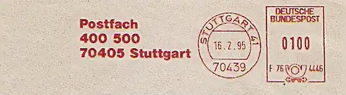 Freistempel F76 4446 Stuttgart - JVA (#176)