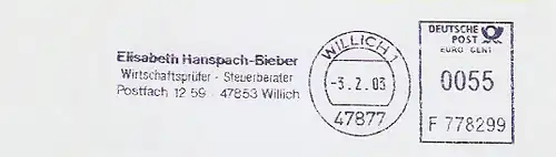Freistempel F778299 Willich - Steuerberater Hanspach Bieber (#167)