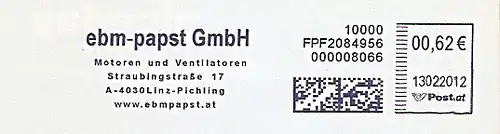 Freistempel Österreich FPF2084956 Linz - ebm-papst GmbH / Motoren und Ventilatoren (#282)