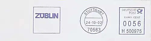 Freistempel H500975 Stuttgart - ZÜBLIN (#236)