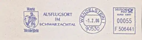 Freistempel F506441 Wendelstein - Ausflugsort im Schwarzachtal - Markt Wendelstein (Abb. Wappen) (#404)