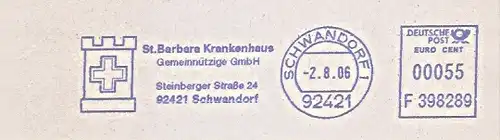 Freistempel F398289 Schwandorf - St. Barbara Krankenhaus (#408)