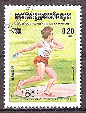 Kambodscha 568 o Olympische Sommerspiele Los Angeles 1984 - Diskuswerfen (201959)
