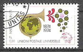 UNO-Genf 39 o 100 Jahre Weltpostverein (UPU) 1974 (2019115)