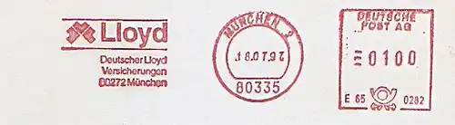 Freistempel E65 0282 München - Lloyd / Deutscher Lloyd Versicherungen (#459)