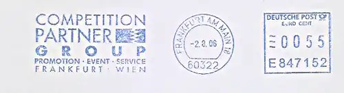 Freistempel E847152 Frankfurt am Main - Competition Partner Group - Promotion Event Service / Frankfurt - Wien (#469)