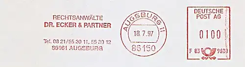 Freistempel F83 9688 Augsburg - Rechtsanwälte Dr. Ecker & Partner (#497)