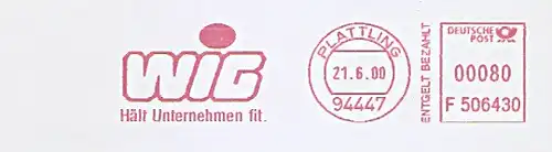 Freistempel F506430 Plattling - WiG / Hält Unternehmen fit. (#501)