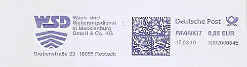 Freistempel 3D0200064E Rostock - WSD / Wach- und Sicherungsdienst in Mecklenburg (#506)