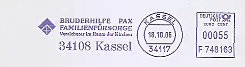 Freistempel F748163 Kassel - Bruderhilfe PAX Familienfürsorge - Versicherer im Raum der Kirchen (#514)