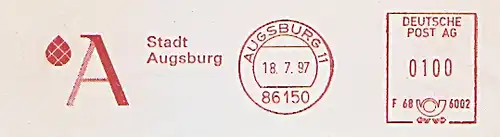 Freistempel F68 6002 Augsburg - Stadt Augsburg (#521)