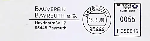 Freistempel F350616 Bayreuth - Bauverein Bayreuth e.G. (#524)