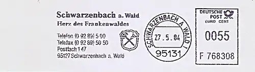 Freistempel F768308 Schwarzenbach a Wald - Herz des Frankenwaldes (Abb. Wappen) (#526)