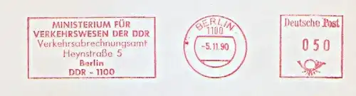 Freistempel DDR - Berlin - Ministerium für Verkehrswesen der DDR - Verkehrsabrechnungsamt (#530)