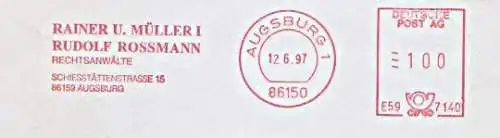 Freistempel E59 7140 Augsburg - Rechtsanwälte Rainer U. Müller & Rudolf Rossmann (#541)


