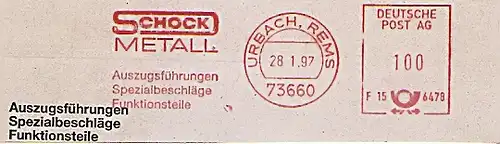 Freistempel F15 6478 Urbach Rems - SCHOCK METALL - Auszugsführungen Spezialbeschläge Funktionsteile (#544)
