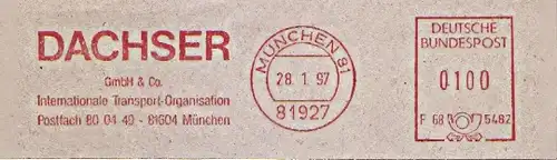 Freistempel F68 5482 München - DACHSER - Internationale Transport Organisation (#545)