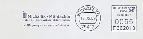 Freistempel F362013 Mühlacker - Michallik Mühlacker / Erste Hilfe - Arbeitsschutz - Betriebshygiene (#555)