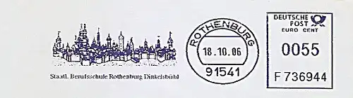 Freistempel F736944 Rothenburg - Staatl. Berufsschule Rothenburg Dinkelsbühl (Abb. Stadtansicht) (#594)
