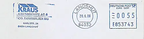 Freistempel E853743 Landshut - Kraus Grundbesitz AG (#598)