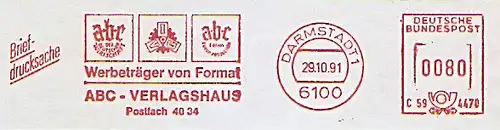 Freistempel C59 4470 Darmstadt - ABC-Verlagshaus - Werbeträger von Format (#601)