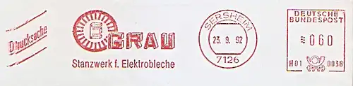 Freistempel H01 0038 Sersheim - GRAU Stanzwerk f. Elektrobleche (#602)