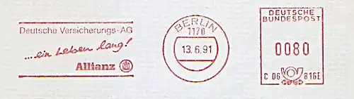 Freistempel C06 816E Berlin - Allianz - Deutsche Versicherungs AG - ...ein Leben lang! (#604)