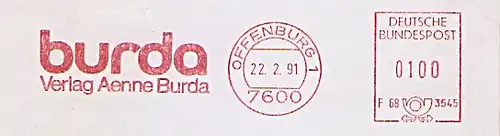 Freistempel F68 3545 Offenburg - burda - Verlag Aenne Burda (#610)