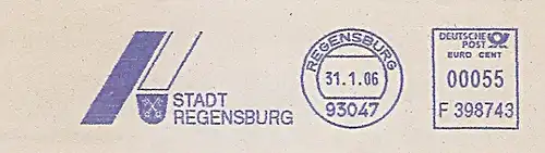 Freistempel F398743 Regensburg - Stadt Regensburg (Abb. Wappen) (#626)