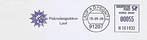 Freistempel H101932 Lauf a d Pegnitz - Polizeiinspektion Lauf (Abb. Polizeistern) (#628)