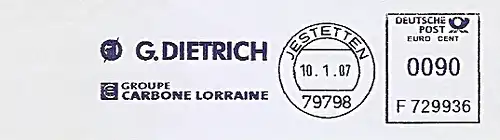 Freistempel F729936 Jestetten - G. DIETRICH - Groupe Carbone Lorraine (#635)