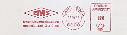 Freistempel Mannheim - EMS Elektrotechnik Maschinenbau Service - Alfred Wetzel GmbH & Co.KG (#643)