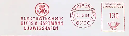 Freistempel Ludwigshafen am Rhein - Klebs & Hartmann Elektrotechnik (#668)