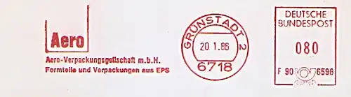 Freistempel F90 6598 Grünstadt - Aero-Verpackungstechnik m.b.H. - Formteile und Verpackungen aus EPS  (#671)
