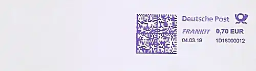 Freistempel 1D18000012 (Kein Werbeklischee !) (#680)