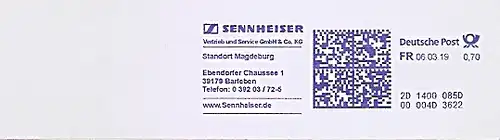 Freistempel 2D1400085D Magdeburg - SENNHEISER (#682)