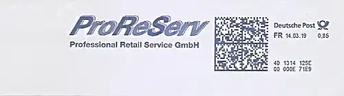 Freistempel 4D1314125E - ProReServ Professional Retail Service GmbH (#683)