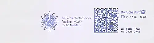 Freistempel 3D100032CD Bielefeld - Ihr Partner für Sicherheit (Abb. Polizeistern) (#687)