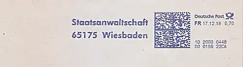 Freistempel 1D20000488 Wiesbaden - Staatsanwaltschaft (#690)